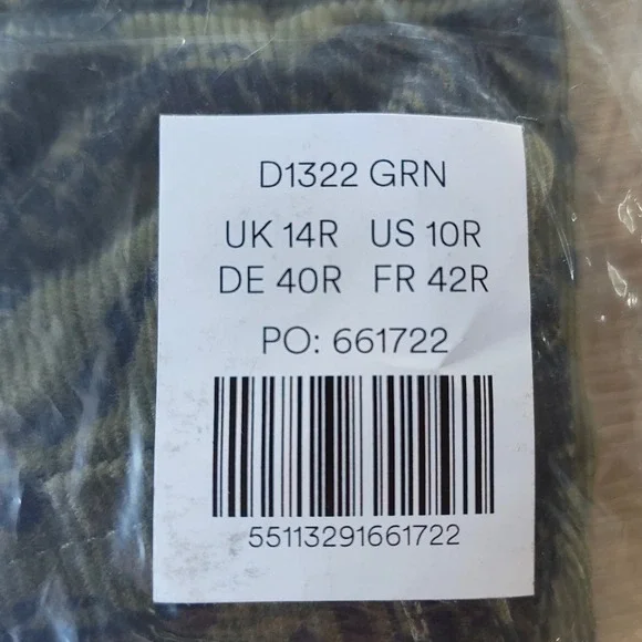 Boden Amanda Cord Short Dress Woodland Green, Leaping Tiger US 10R New With Tags - Picture 5 of 5